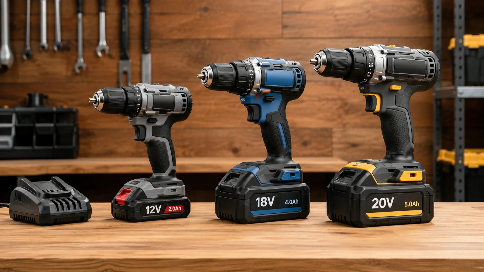 Cordless drill battery systems - 12V, 18V, 20V comparison