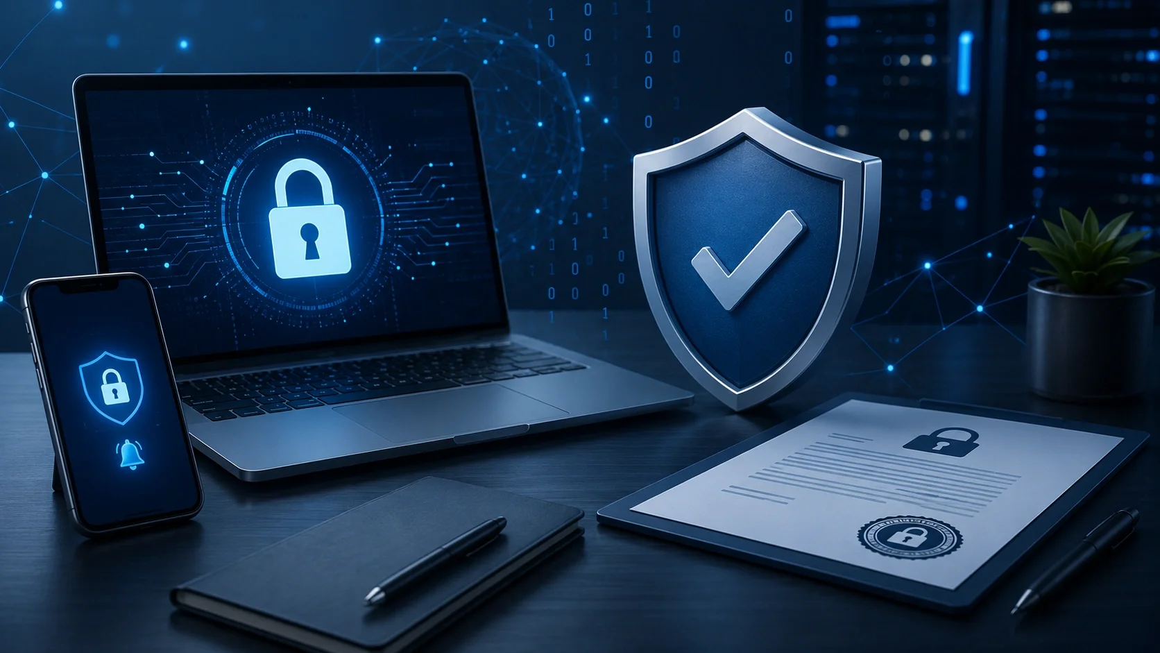 Data protection and cybersecurity concept